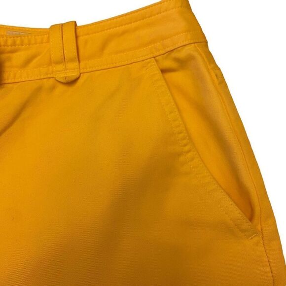 Talbots Pale Yellow Cropped Pants with Button Hem Size 12 Petite - Picture 5 of 16